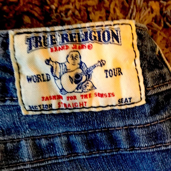 TRUE RELIGION JEANS 31 WOMEN GREAT CONDITION BLUE TRUE RELIGION SYMBOL - Picture 12 of 13